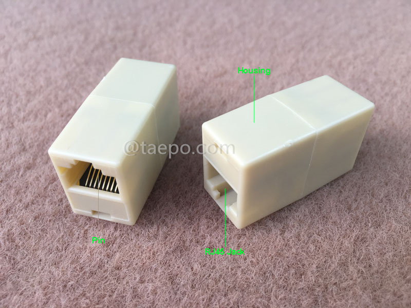 Illustrationsbilder für Inline-Kupplung, CAT5E, RJ45-RJ45, UTP, 8P8C, 180 Grad