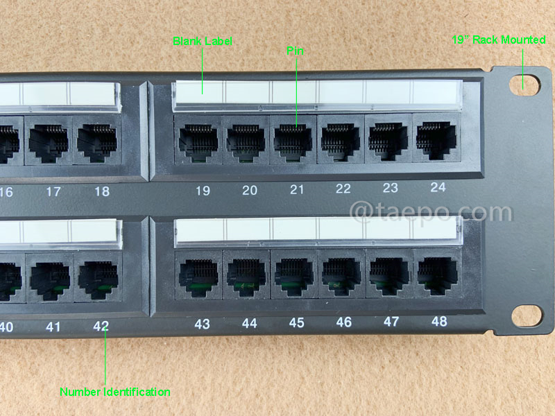 Illustrationsbilder für 48-Port Patchpanel, CAT6, RJ45, UTP, 19