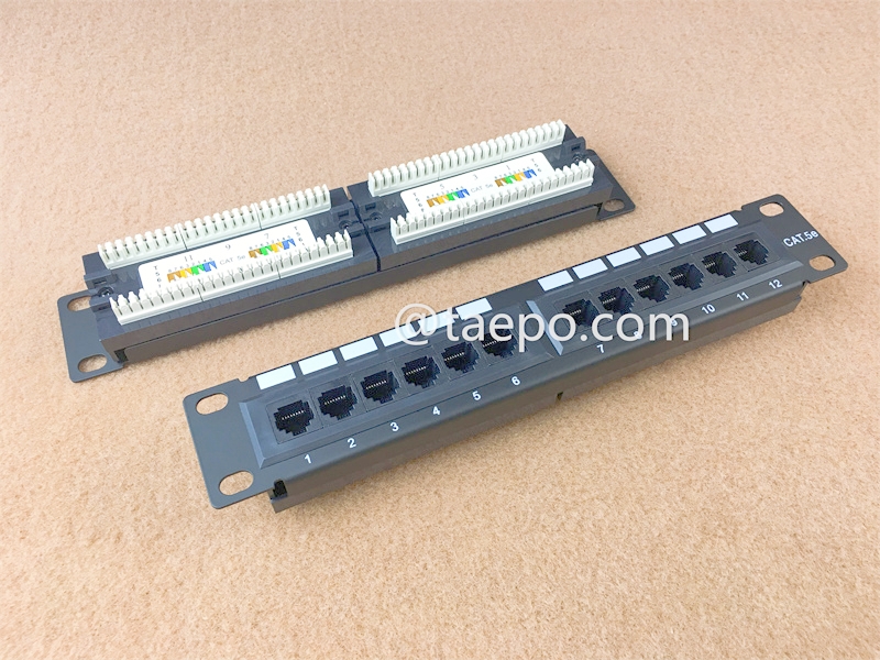 12-Port Patchpanel, CAT5E, RJ45, UTP, 10