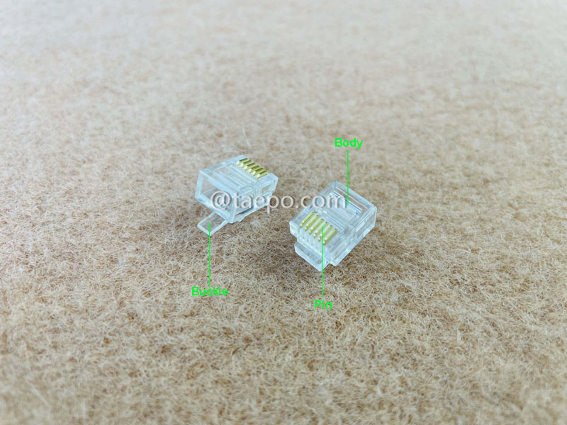 Illustrationsbilder für Modularstecker, CAT3, 6P6C, UTP