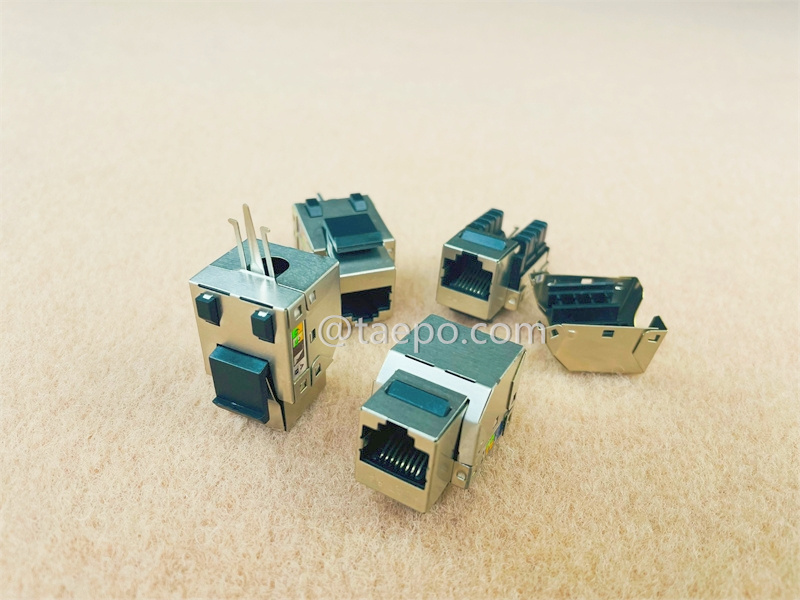 Keystone Jack, CAT5E, STP, 8P8C, 90 Grad, AP-Stil