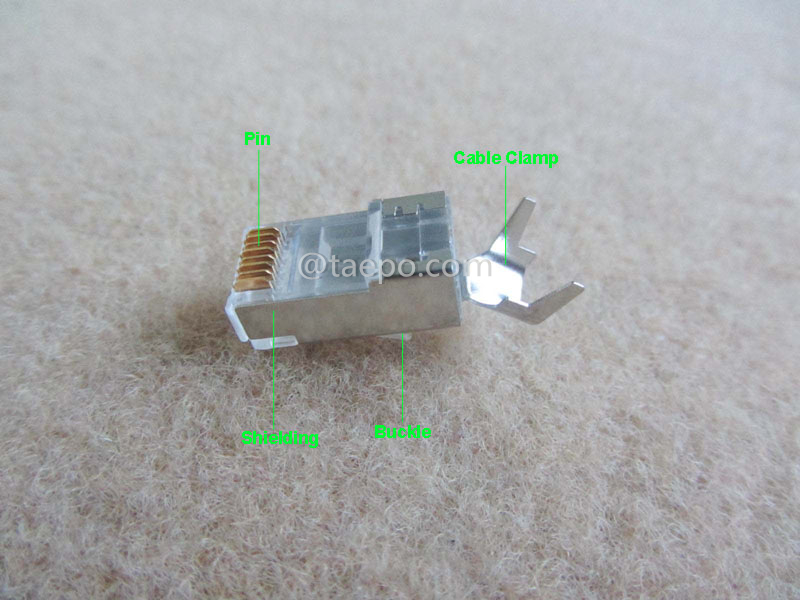 Illustrationsbilder für Modularer Stecker, CAT7, RJ45, 8P8C, STP