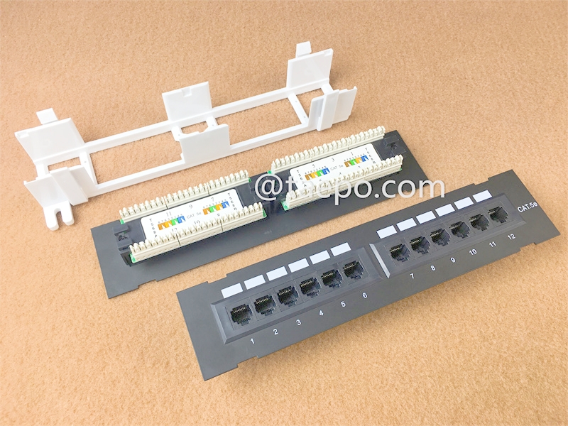 12-Port Patchpanel, CAT5E, RJ45, UTP, 10