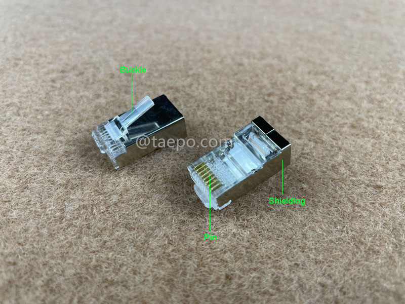 Illustrationsbilder für Modularstecker, CAT5E, RJ45, 8P8C, STP