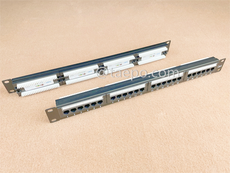 Patchpanel mit 24 Ports, CAT6, RJ45, UTP, 19