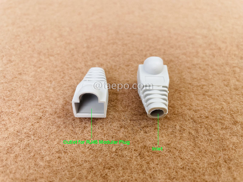Illustrationsbilder für Modularstecker-Schützhülsen, graue Farbe