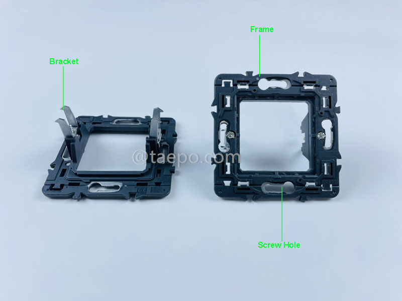 Illustrationsbilder für Metallhalter für Faceplate, 80x80mm, französischer Stil