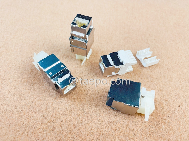 Keystone Jack, CAT5E, STP, 8P8C, 180 Grad, AP-Stil