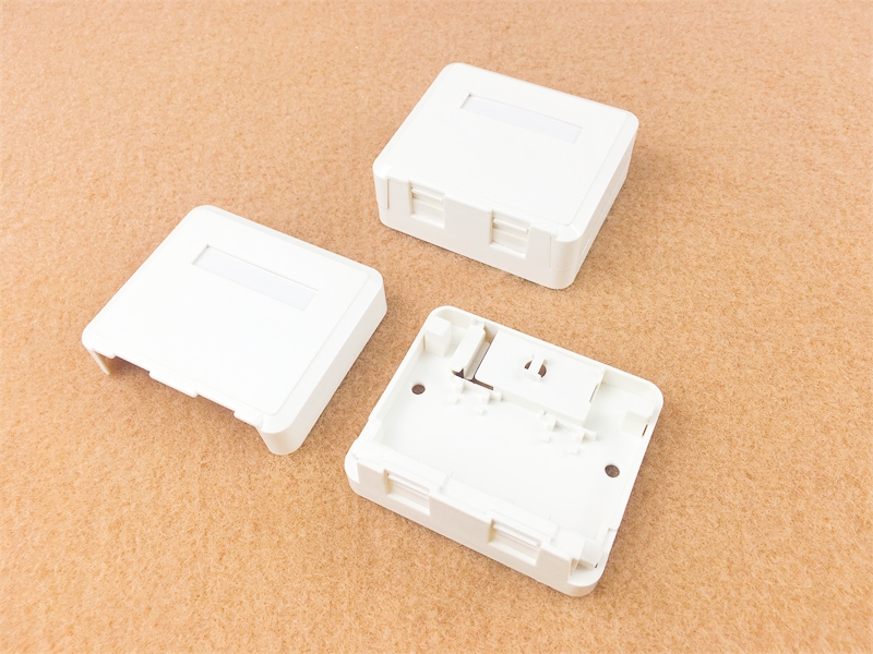 2-Port-Oberflächenbox, CAT5E, RJ45, 8P8C, UTP, 70x60x27 mm, AP-Stil, ohne Keystone-Jack
