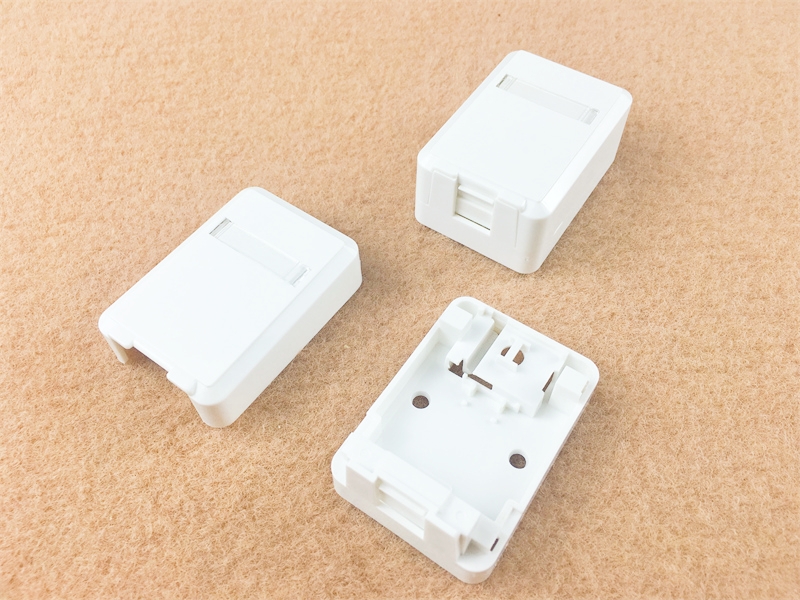 1-Port-Oberflächenbox, CAT5E, RJ45, 8P8C, UTP, 65x48x27 mm, AP-Stil, ohne Keystone-Jack