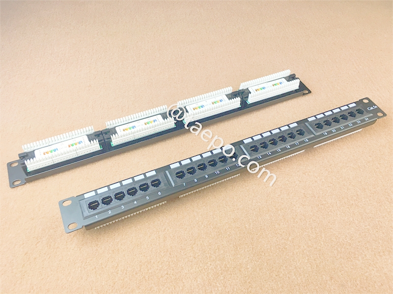 Patchpanel mit 24 Ports, CAT5E, RJ45, UTP, 19