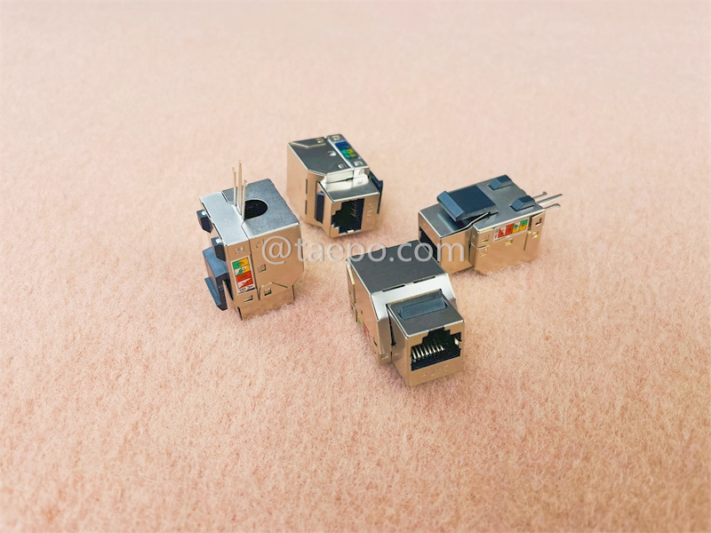 Keystone Jack, CAT6, STP, 8P8C, 90 Grad, AP-Stil