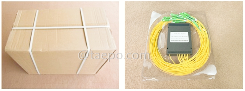 Verpackungsbilder für Glasfaser-Splitter, PLC, Kunststoffgehäuse, 1x16, mit SC/APC-Stecker