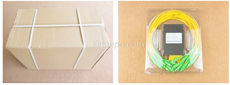 Verpackungsbilder für Glasfaser-Splitter, PLC, Kunststoffgehäuse, 1x32, mit SC/APC-Stecker
