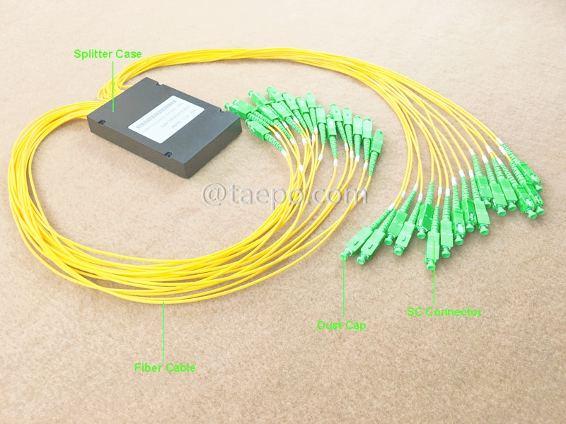 Abbildungen für Glasfaser-Splitter, PLC, Kunststoffgehäuse, 1x32, mit SC/APC-Stecker