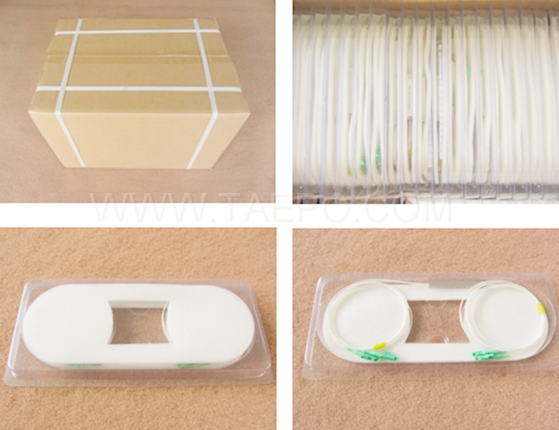 Verpackungsbilder für Lichtwellenleiter-Splitter, PLC, Stahlrohr, 2x2, mit LC/APC-Stecker