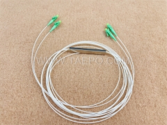 Lichtwellenleiter-Splitter, PLC, Stahlrohr, G657A, 2x2, 0,9 mm Loose Tube, 1 m, mit LC/APC-Stecker