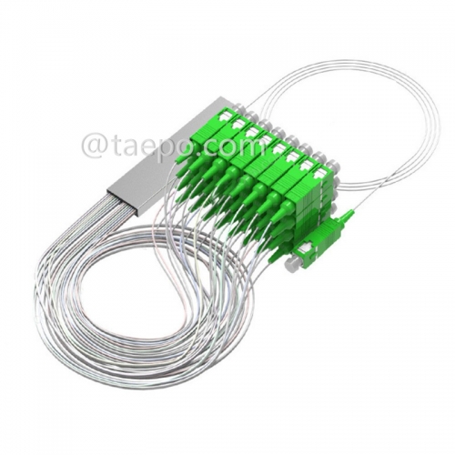 Lichtwellenleiter-Splitter, PLC, Stahlrohr, G657A, 1x32, 0,9 mm Loose Tube, 1 m, mit SC/APC-Stecker