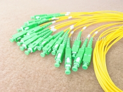 Glasfaser-Splitter, PLC, Kunststoffgehäuse, G657A, 1x32, 2 mm Loose Tube, 1 m, mit SC/APC-Stecker